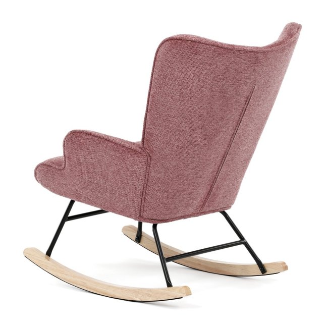 Houpací křeslo FABIAN — látka, růžová
