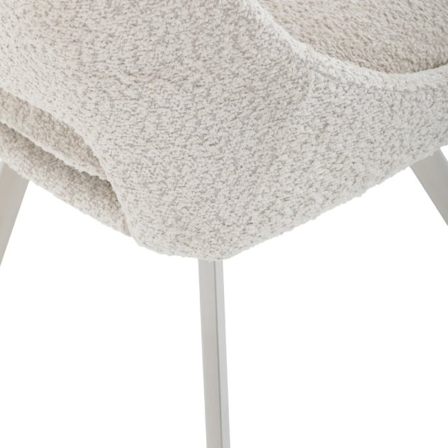 Jídelní židle TALISE — kov, látka, stříbrná / více barev