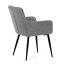 Jídelní křeslo LYON — kov, látka, více barev - Barevné varianty jídelního křesla LYON: Tmavě šedá