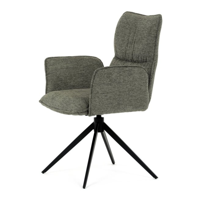 Jídelní otočné křeslo AMALI — kov, látka, více barev