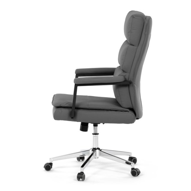 Kancelářské křeslo DARGO — ekokůže, tmavě šedá