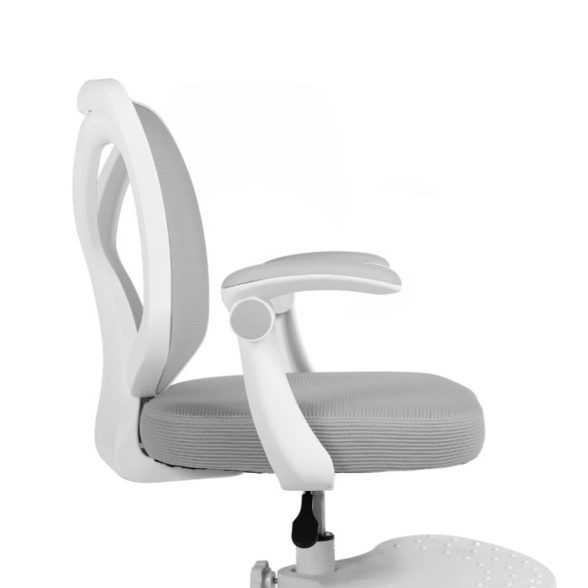 Dětská otočná židle Neoseat JUNI 010 s podnoží — látka, šedá
