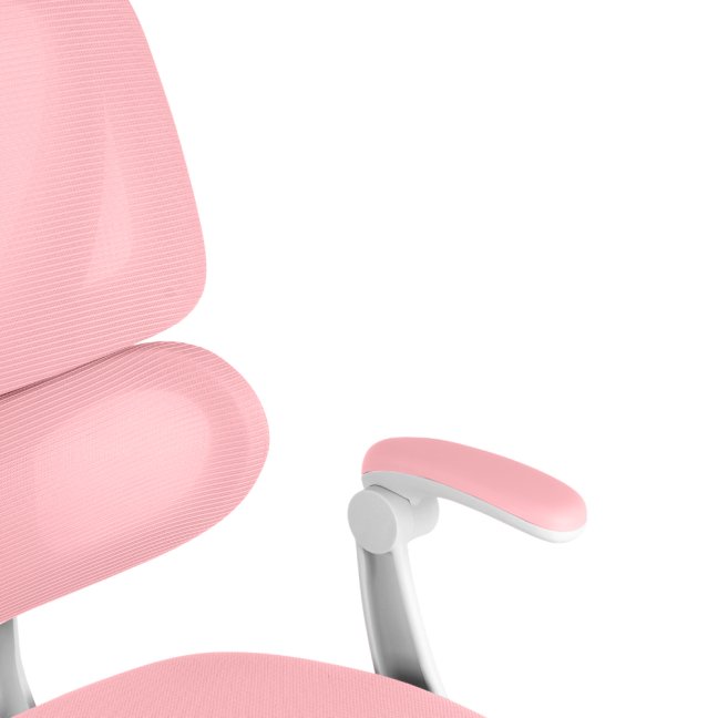 Dětská otočná židle Neoseat JUNI 023 — látka, pratelný potah, růžová