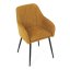 Jídelní křeslo JACOB — kov, látka, žlutá