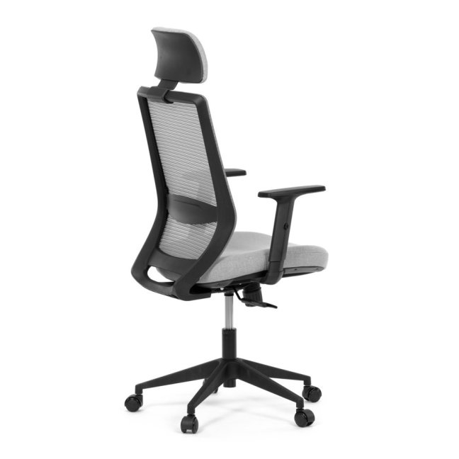 Kancelářská ergonomická židle SENA — látka, černá / šedá