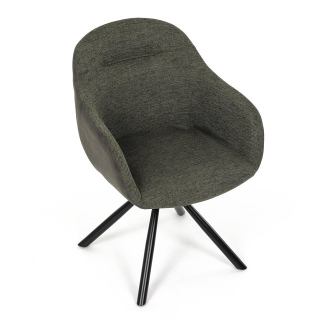 Jídelní otočné křeslo HILARY — kov, látka, šedá / více barev - Barevné varianty jídelního křesla HILARY: Šedá