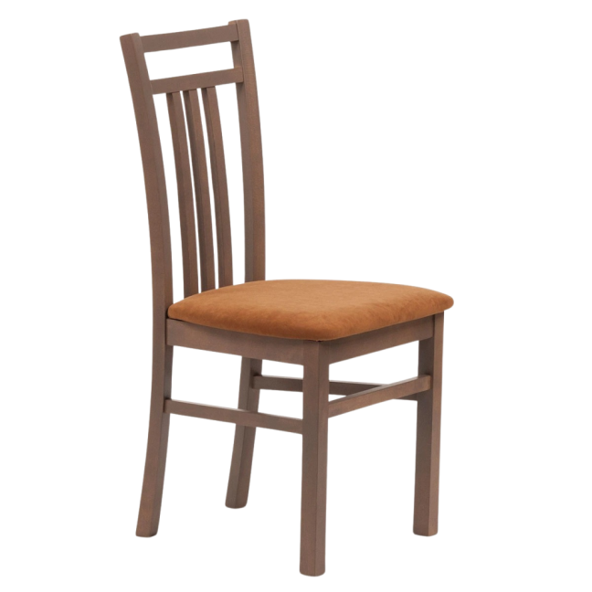 Jídelní čalouněná židle LOTY — masiv, látka, více barev - Moření jídelní židle: Třešeň, Barva čalounění látkou VELVET: Velvet terracotta 44