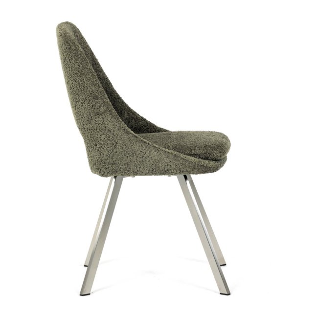 Jídelní židle TALISE — kov, látka, stříbrná / více barev