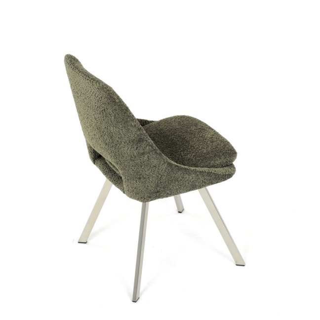 Jídelní židle TALISE — kov, látka, stříbrná / více barev