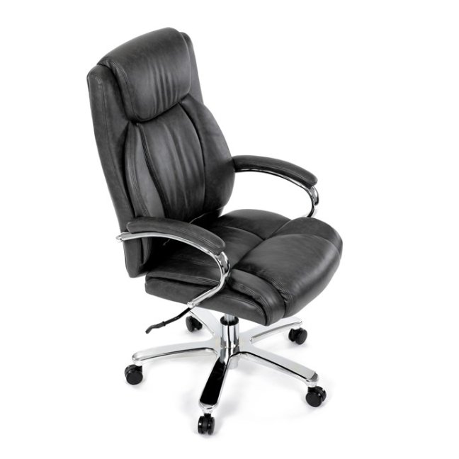 Kancelářské křeslo RYZAR — ekokůže, šedá