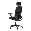 Kancelářská ergonomická židle NOKA — síť / látka, černá, nosnost 150 kg