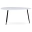 Konferenční stůl MONET II — kov, MDF, černá / bílá
