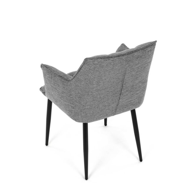 Jídelní křeslo KONIG — látka, šedá