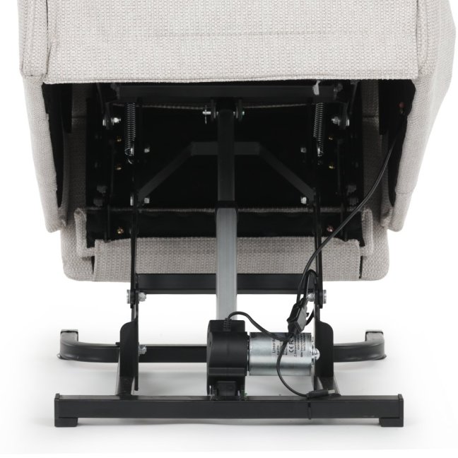 TV křeslo KONRAD s elektrickým polohováním — látka, krémová, nosnost 150 kg