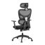 Kancelářská ergonomická židle GRANT — síť, látka, černá