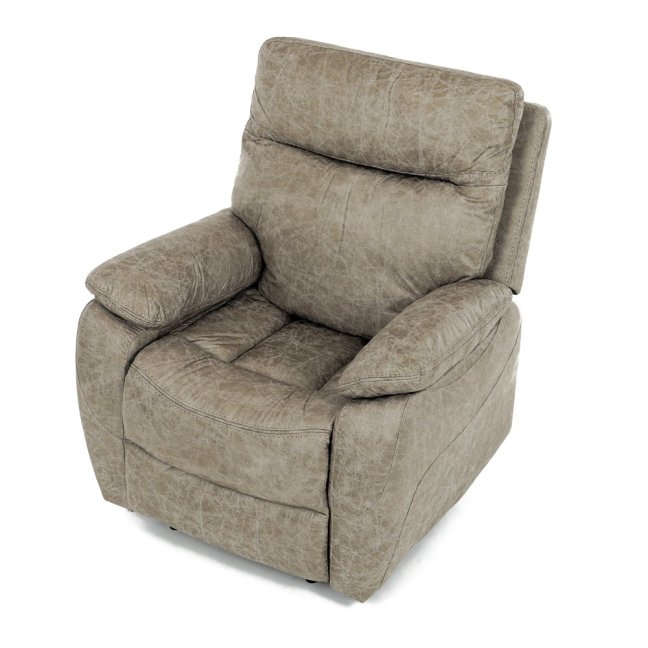 Relaxační křeslo BENNY s elektrickým polohováním — látka, béžová