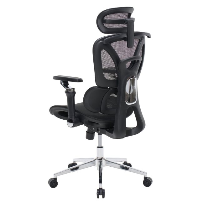 Kancelářská ergonomická židle PORTE II — síťovina, černá