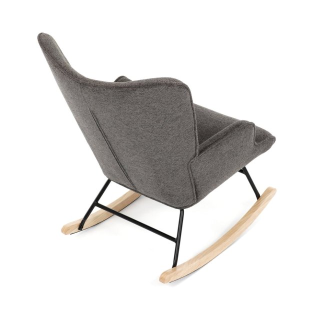 Houpací křeslo FABIAN — látka, šedá
