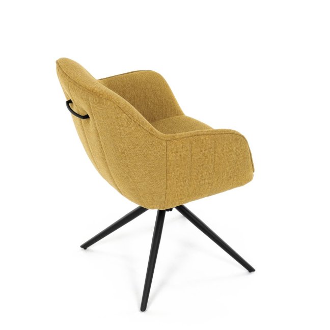 Jídelní otočná židle SCARA — kov, látka, více barev