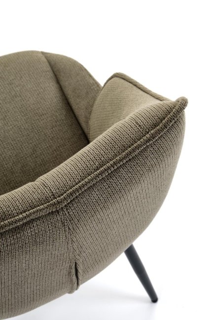 Jídelní křeslo KORFU — kov, látka, olivová