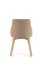 Jídelní židle TOLEDO — masiv, látka, dub sonoma / béžová