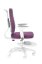 Dětská rostoucí židle Neoseat KINDER WHITE — látka, šedá / fialová
