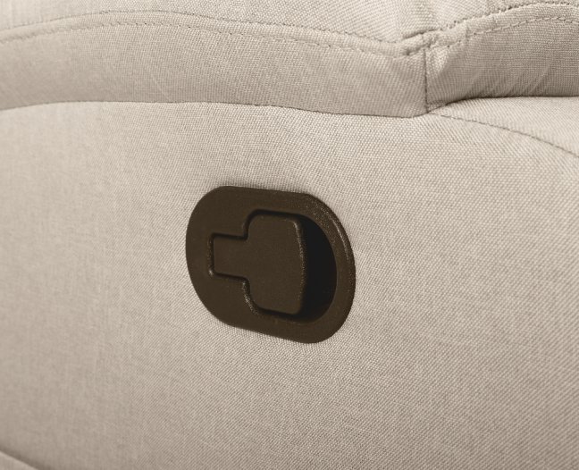 Relaxační polohovací TV křeslo VELORA — látka, béžová, nosnost 130 kg