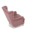 Relaxační křeslo ušák MAVEN — masiv, látka, přírodní / růžová