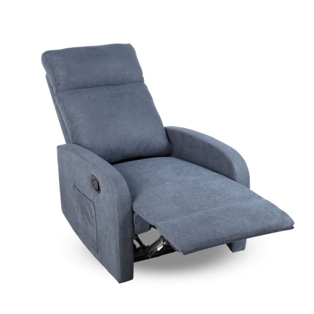Relaxační polohovací TV křeslo FIORE — látka, šedá, nosnost 130 kg