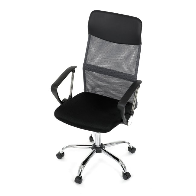 Kancelářská otočná židle MALFE — látka, šedá