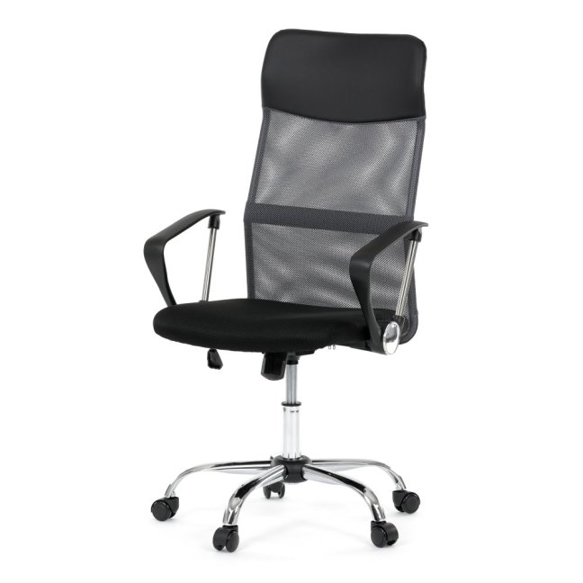 Kancelářská otočná židle MALFE — látka, šedá