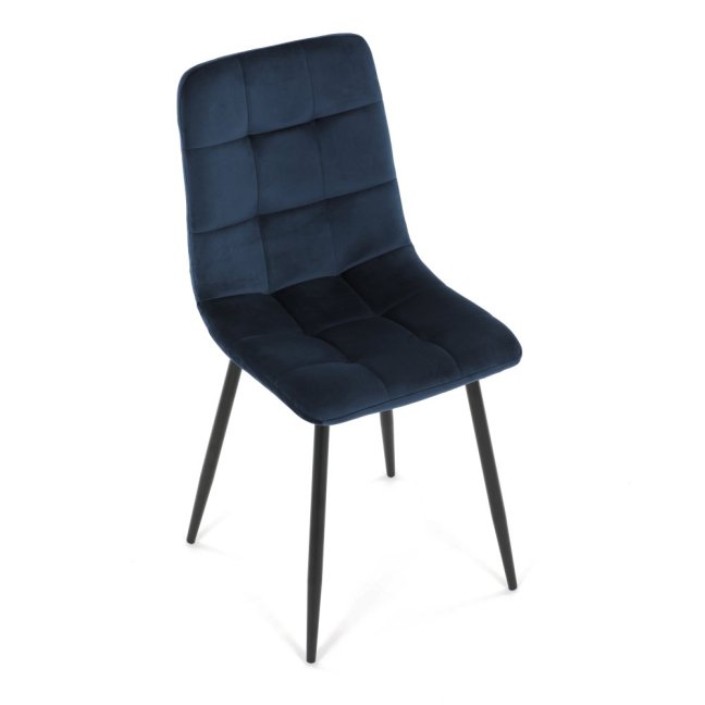 Jídelní židle THEO II — kov, samet, více barev - Barevné varianty židle THEO II: Modrá