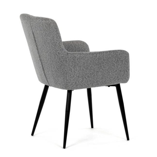 Jídelní křeslo LYON — kov, látka, více barev - Barevné varianty jídelního křesla LYON: Tmavě šedá