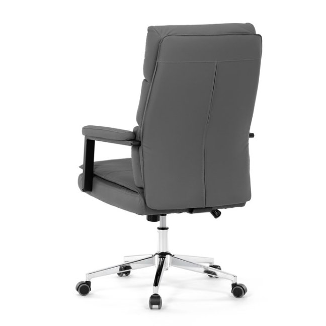 Kancelářské křeslo DARGO — ekokůže, tmavě šedá