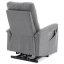 TV křeslo DAMIAN s elektrickým polohováním, masáží a vyhříváním — látka, šedá