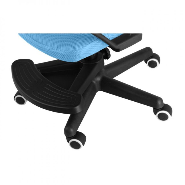 Dětská židle Neoseat MONKEY s podnoží — látka, černá / světle modrá