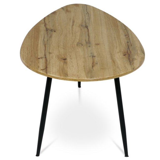 Konferenční stůl MONET II — kov, MDF, černá / divoký dub