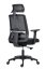 Kancelářská ergonomická židle DELFO — síť / látka, černá