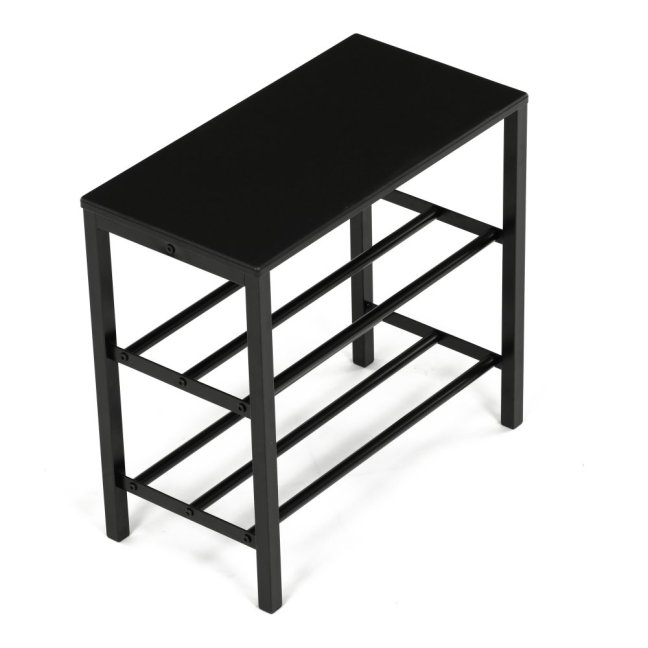 Botník EULA — kov, MDF, černá