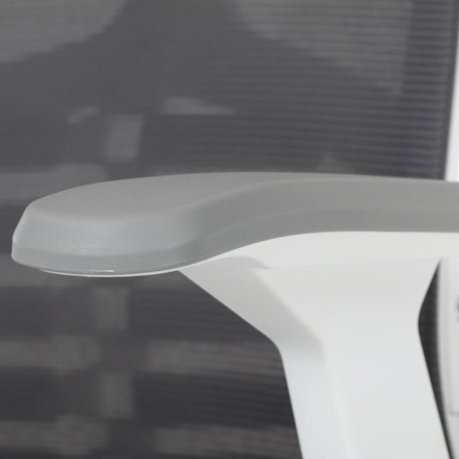 Kancelářská otočná židle TONKA — síť, bílá / šedá