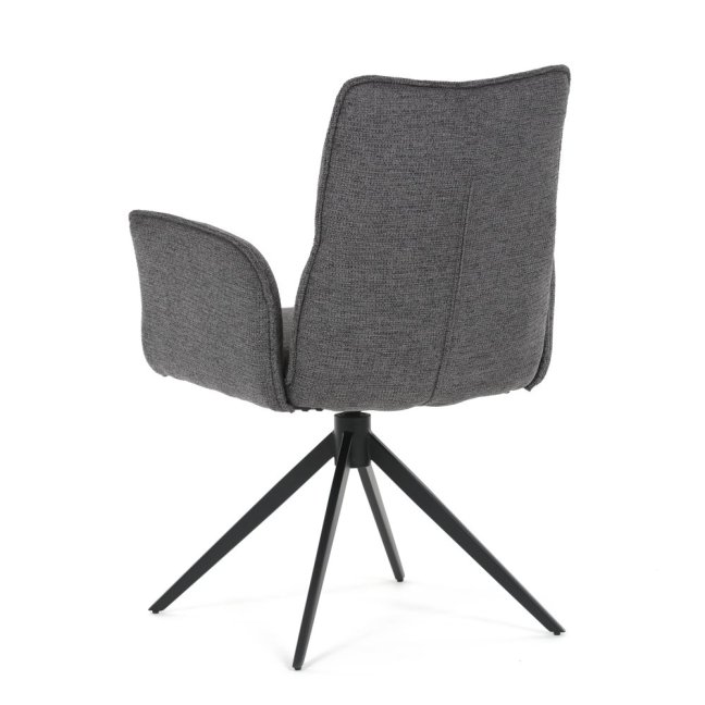 Jídelní otočné křeslo AMALI — kov, látka, více barev