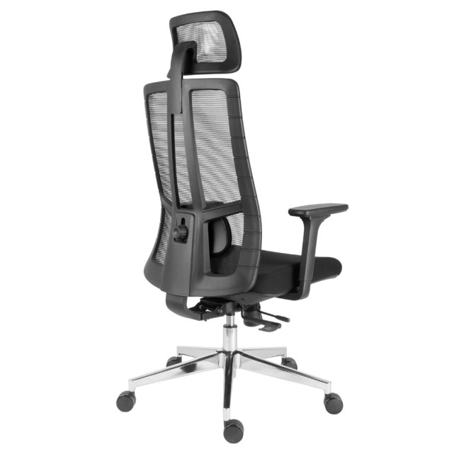 Kancelářská ergonomická židle Neoseat SPINO — látka, černá, nosnost 150 kg