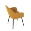 Jídelní křeslo JACOB — kov, látka, žlutá