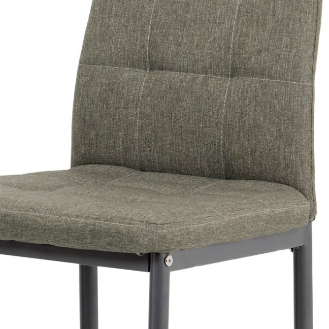 Jídelní židle LALI — kov, látka, běžová / hnědá