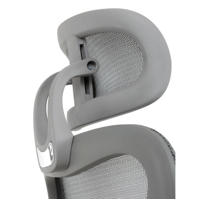 Kancelářská ergonomická židle GRANT II — síť, látka, šedá