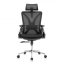 Kancelářská ergonomická židle Neoseat THOMAS — síť / látka, černá, nosnost 150 kg