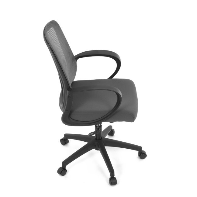 Kancelářská otočná židle NERO — látka, šedá