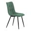 Jídelní židle DAEMON — kov, látka, černá / zelená