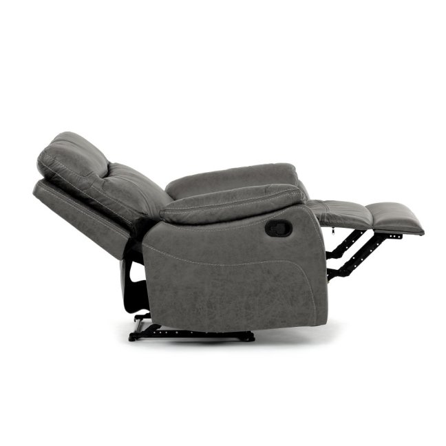 Relaxační polohovací TV křeslo NORBERT — látka, šedá, nosnost 150 kg