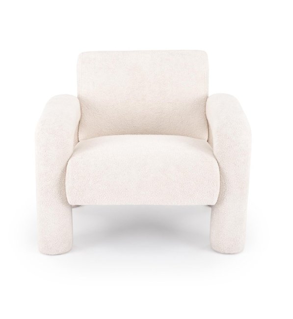 Designové křeslo VARNA — látka, krémová